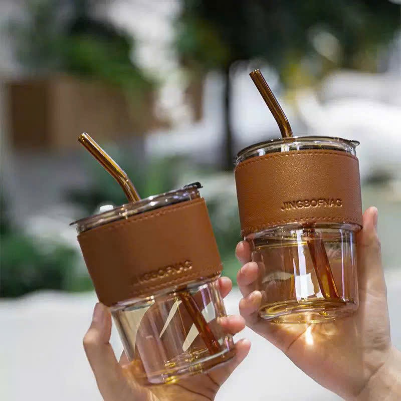 [58] Ly Thuỷ Tinh Mix Da - Vàng trà