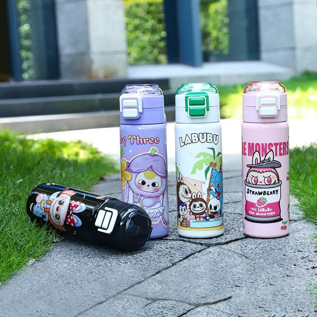 [50] Bình giữ nhiệt hoạt hình 500ML nút bấm
