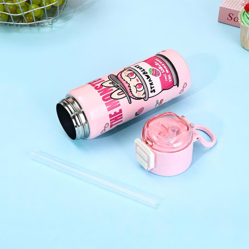 [50] Bình giữ nhiệt hoạt hình 500ML nút bấm
