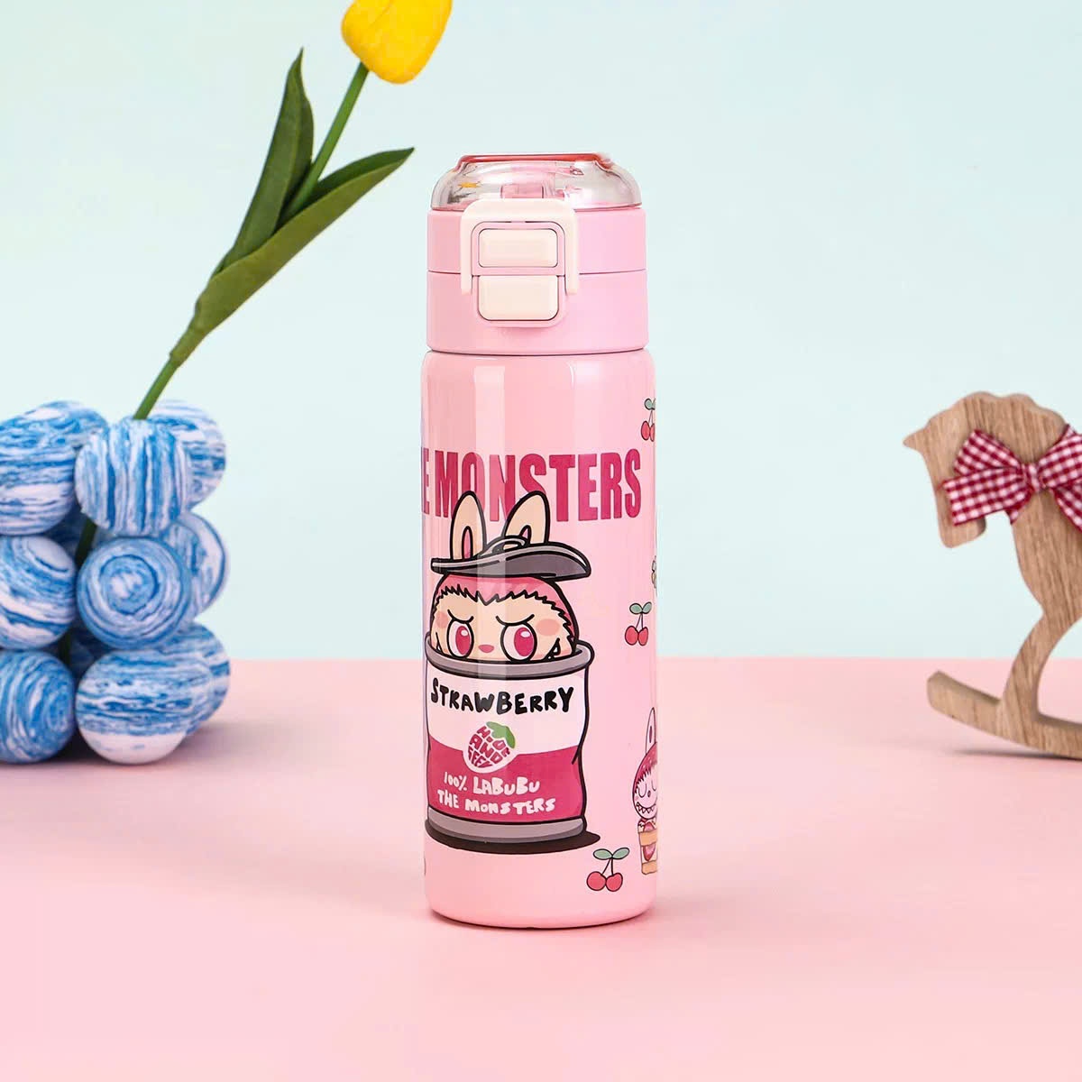 [50] Bình giữ nhiệt hoạt hình 500ML nút bấm