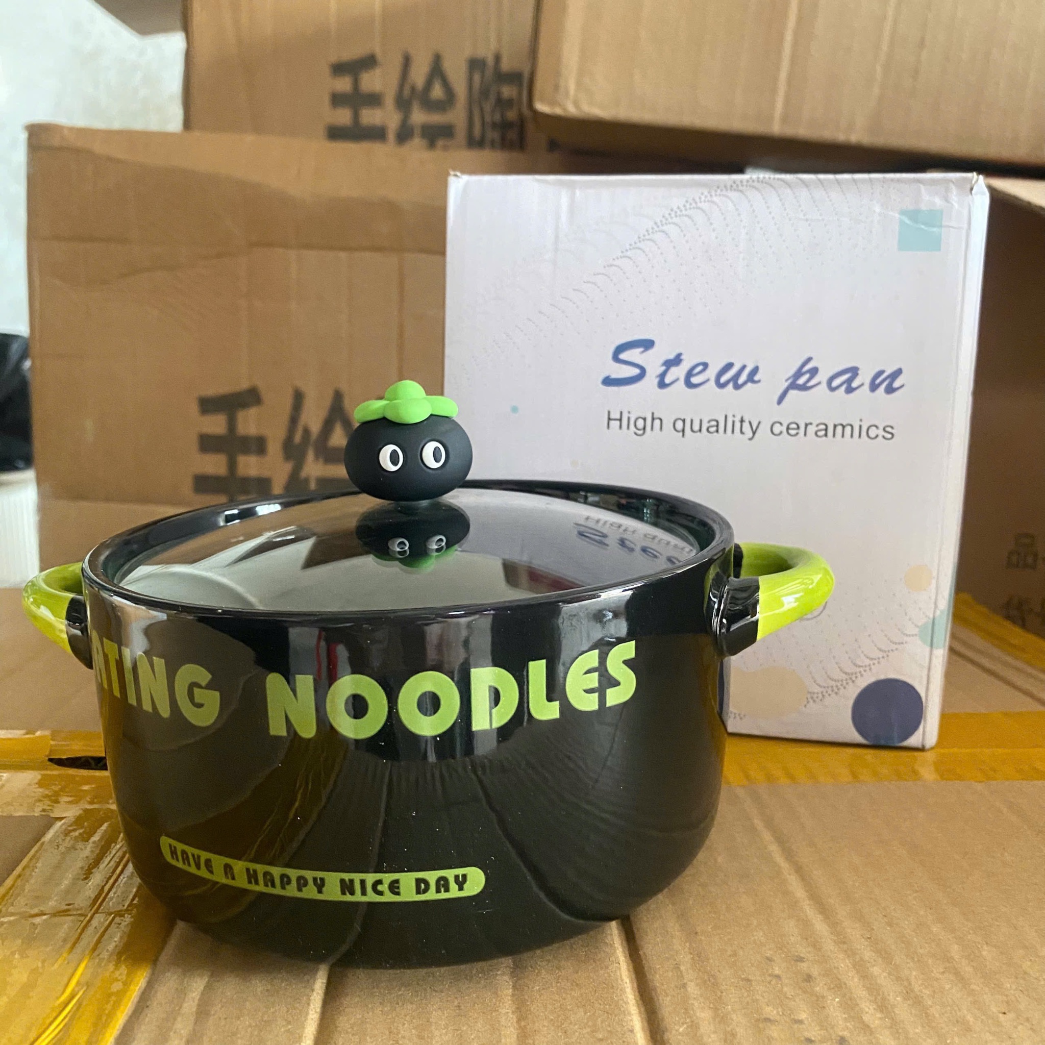 [40] Tô Sứ Ăn Mì 8inch EATING NOODLE Kèm Muỗng (W045)