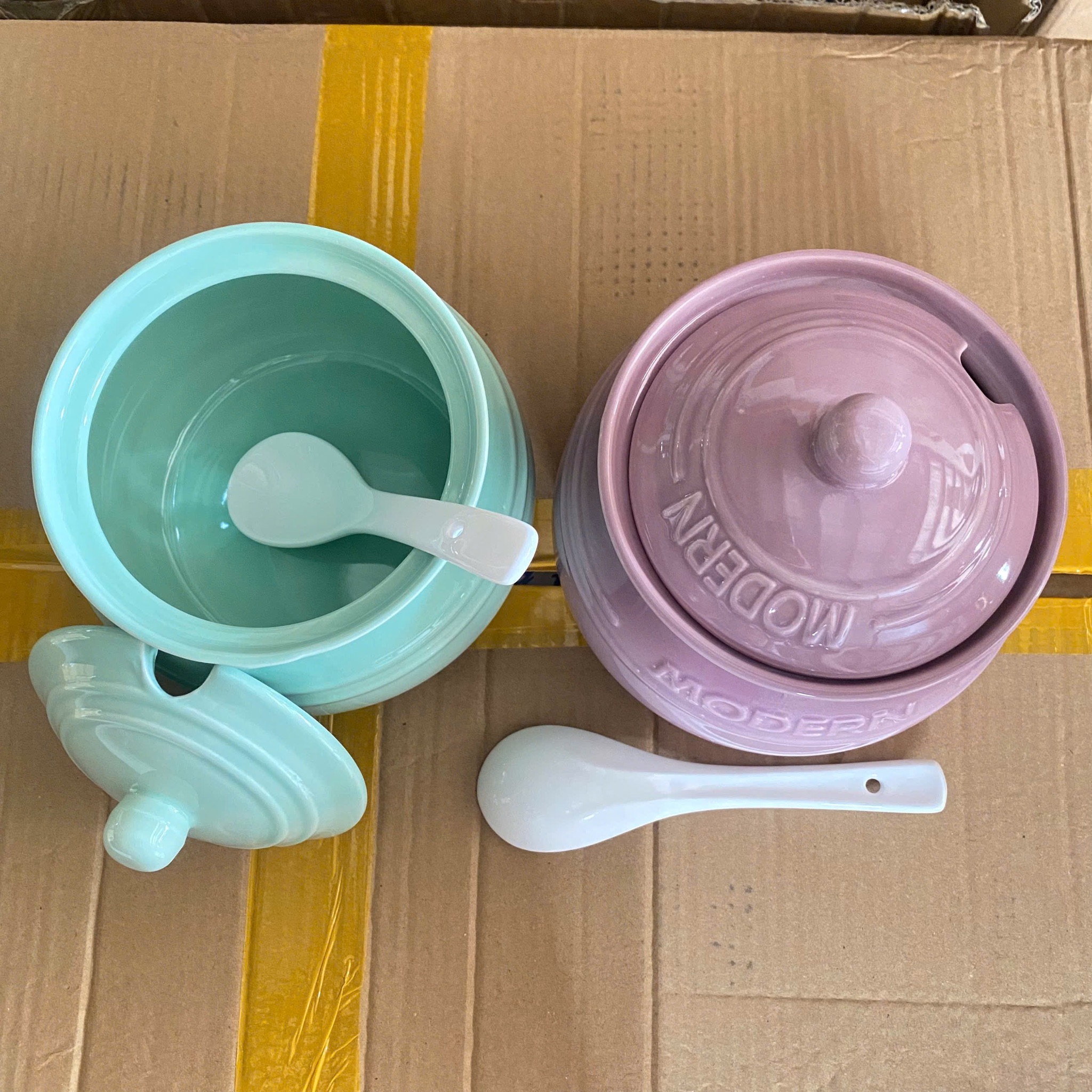 [24] Hũ đựng mỡ vân MODERN 1200ml