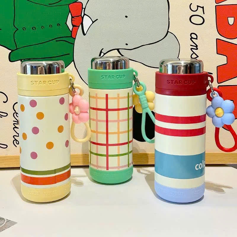 [50] Bình Giữ Nhiệt màu sắc CÓ QUAI 500ml