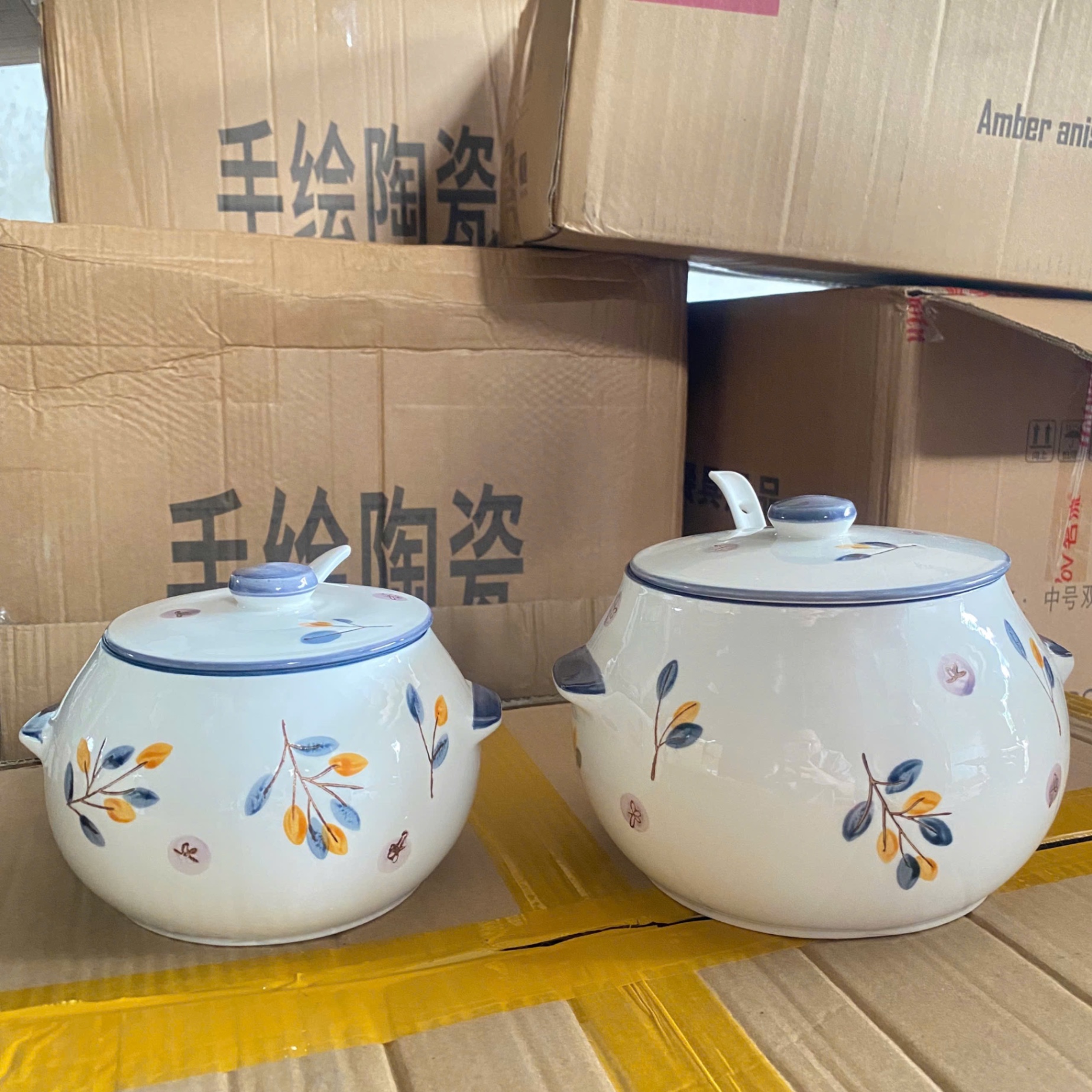 [32] Hũ đựng mỡ HOA TÍM 880ml