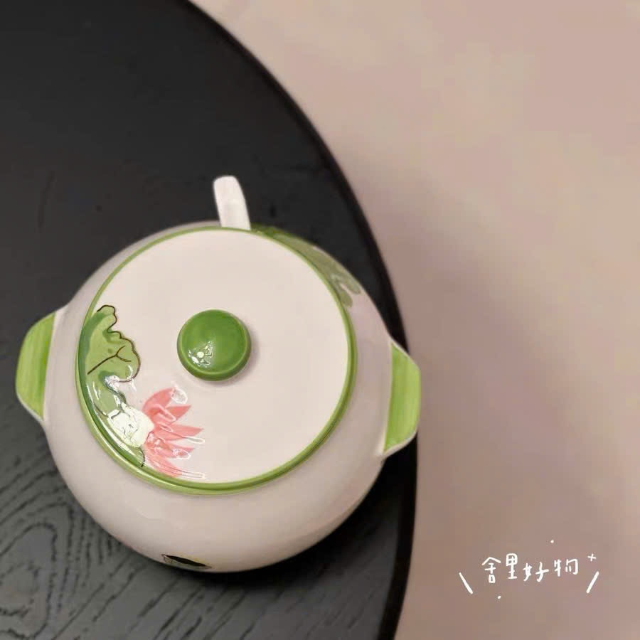 [24] Hủ đựng mỡ 880ml hoa sen