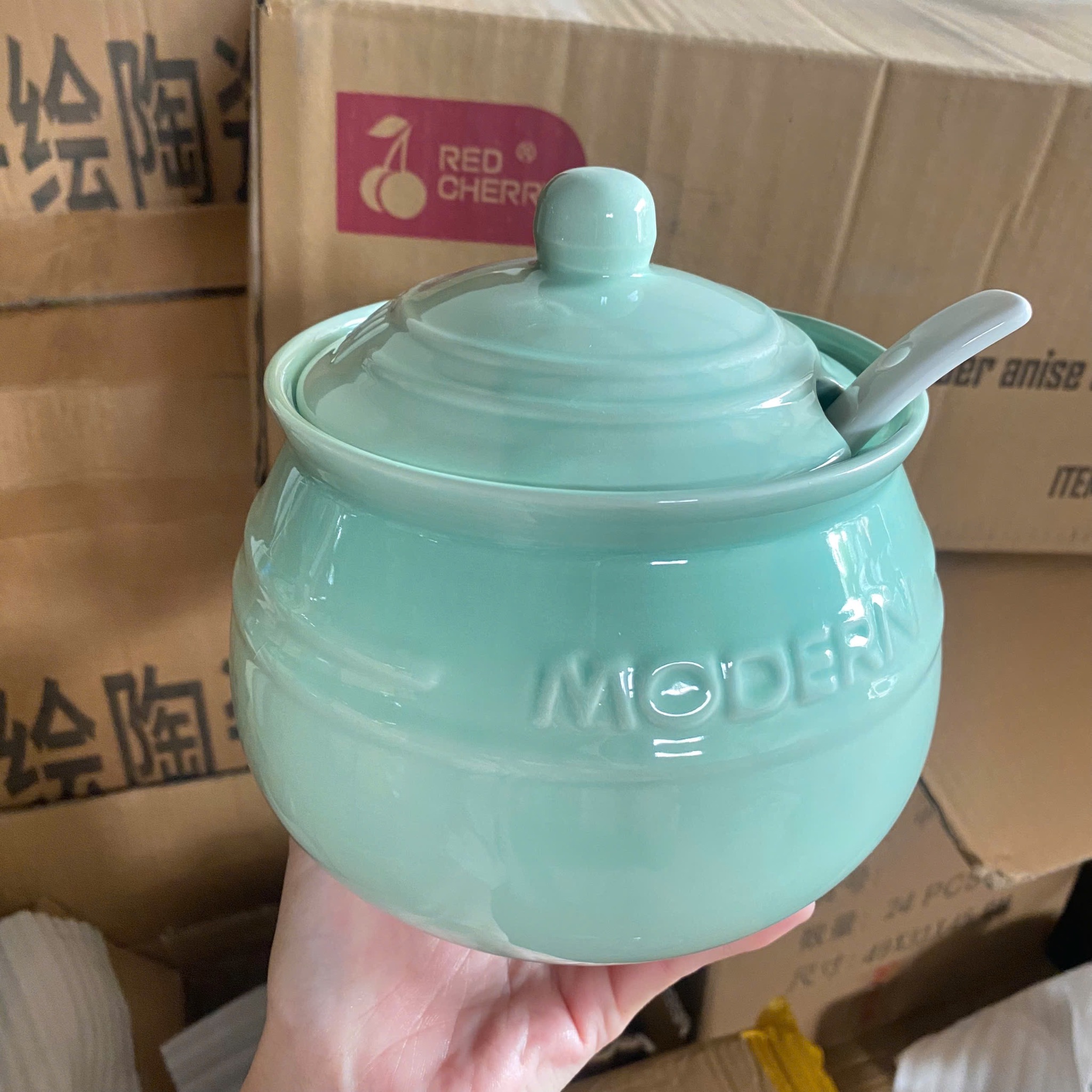 [24] Hũ đựng mỡ vân MODERN 1200ml