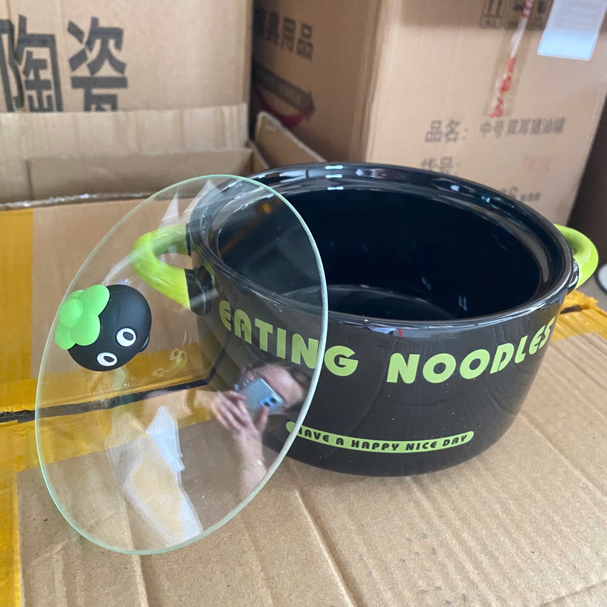 [40] Tô Sứ Ăn Mì 8inch EATING NOODLE Kèm Muỗng (W045)