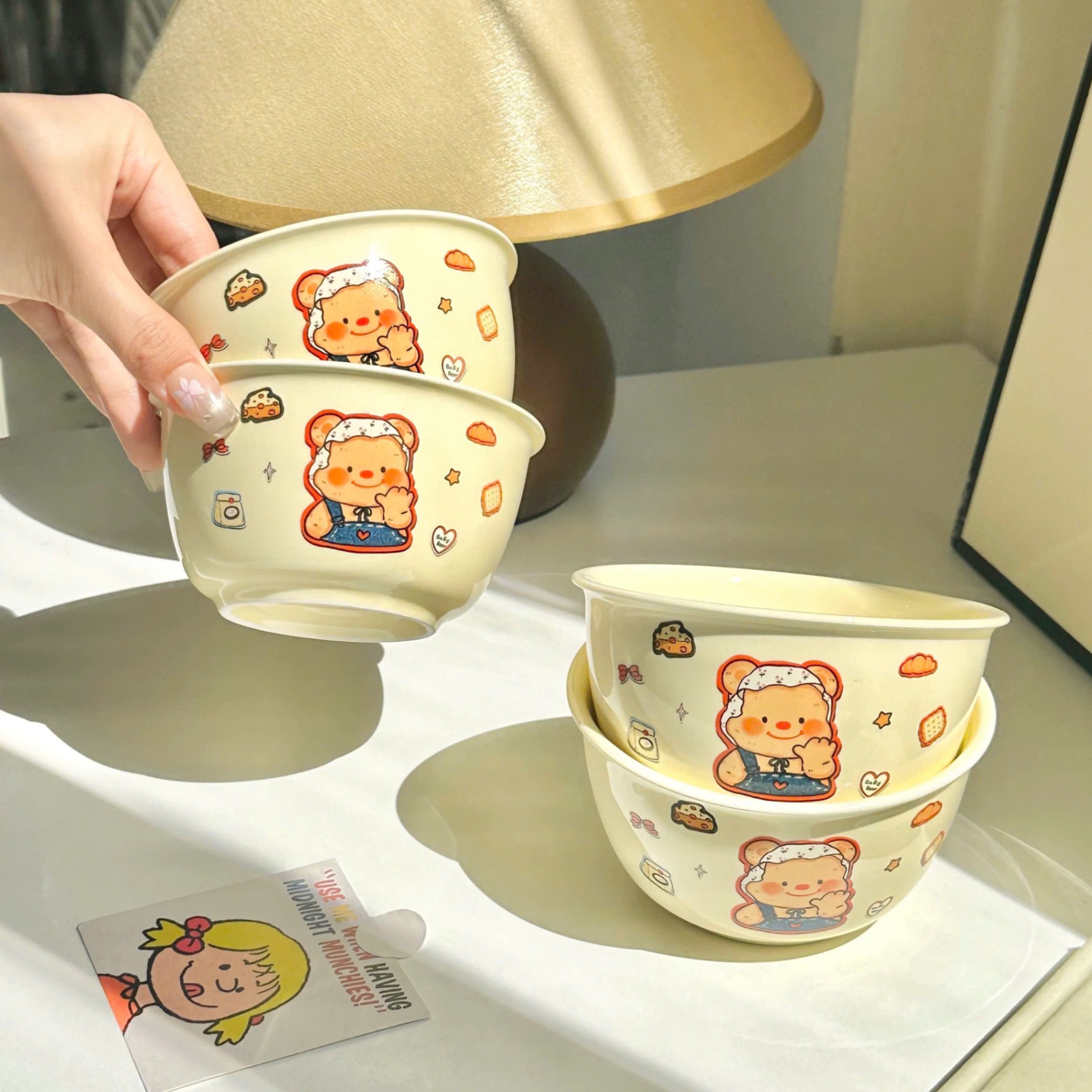 [40] Set 2 chén sứ Gấu Cute