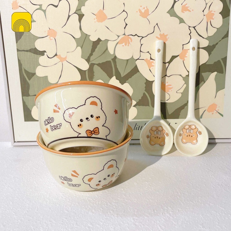 [40] Set 2 Chén Sứ Gấu Trúc