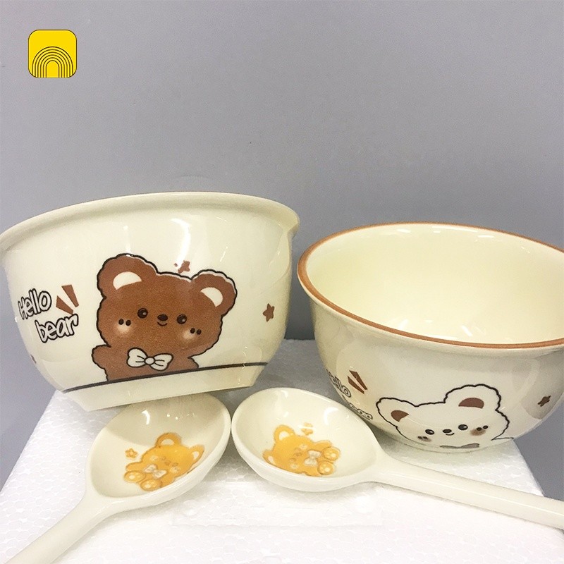[40] Set 2 Chén Sứ Gấu Trúc