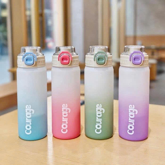 [60] Bình Nhựa Thể Thao Có Nắp Bấm Courage 800ml