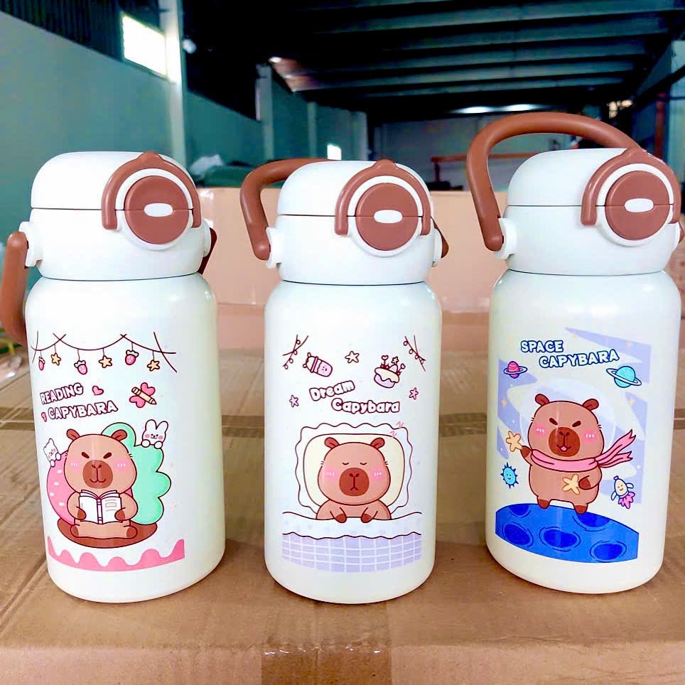 [50] Bình Giữ Nhiệt Có Quai Xách Capybara