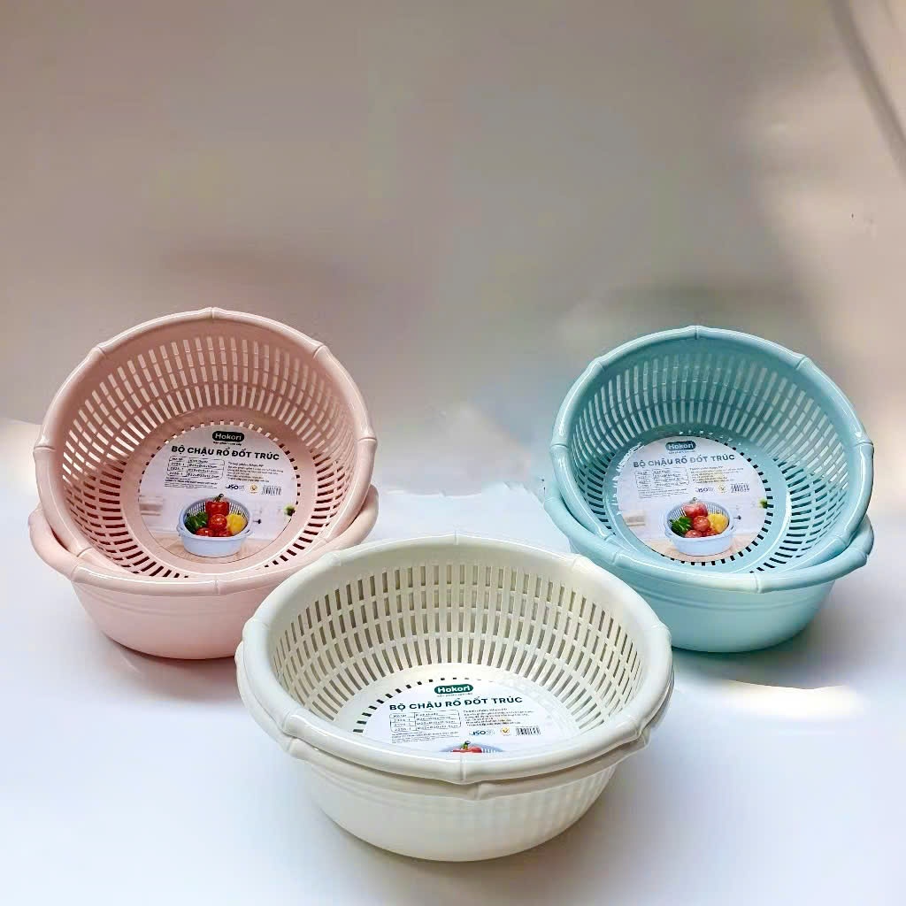 [20] Bộ chậu, rổ đốt trúc 3T2 Hokori 2326-1