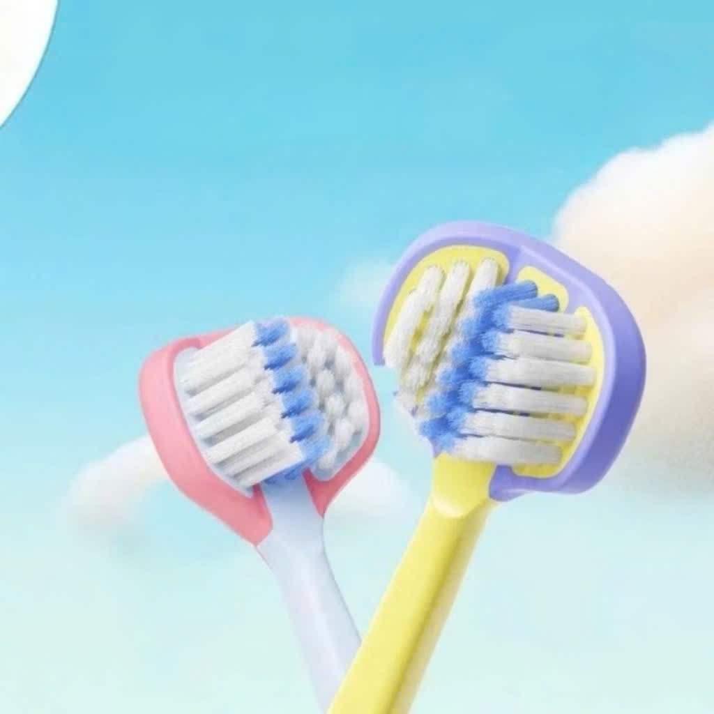 [300] Set 2 Bàn Chải Đôi Chim Cánh Cụt Cho Bé