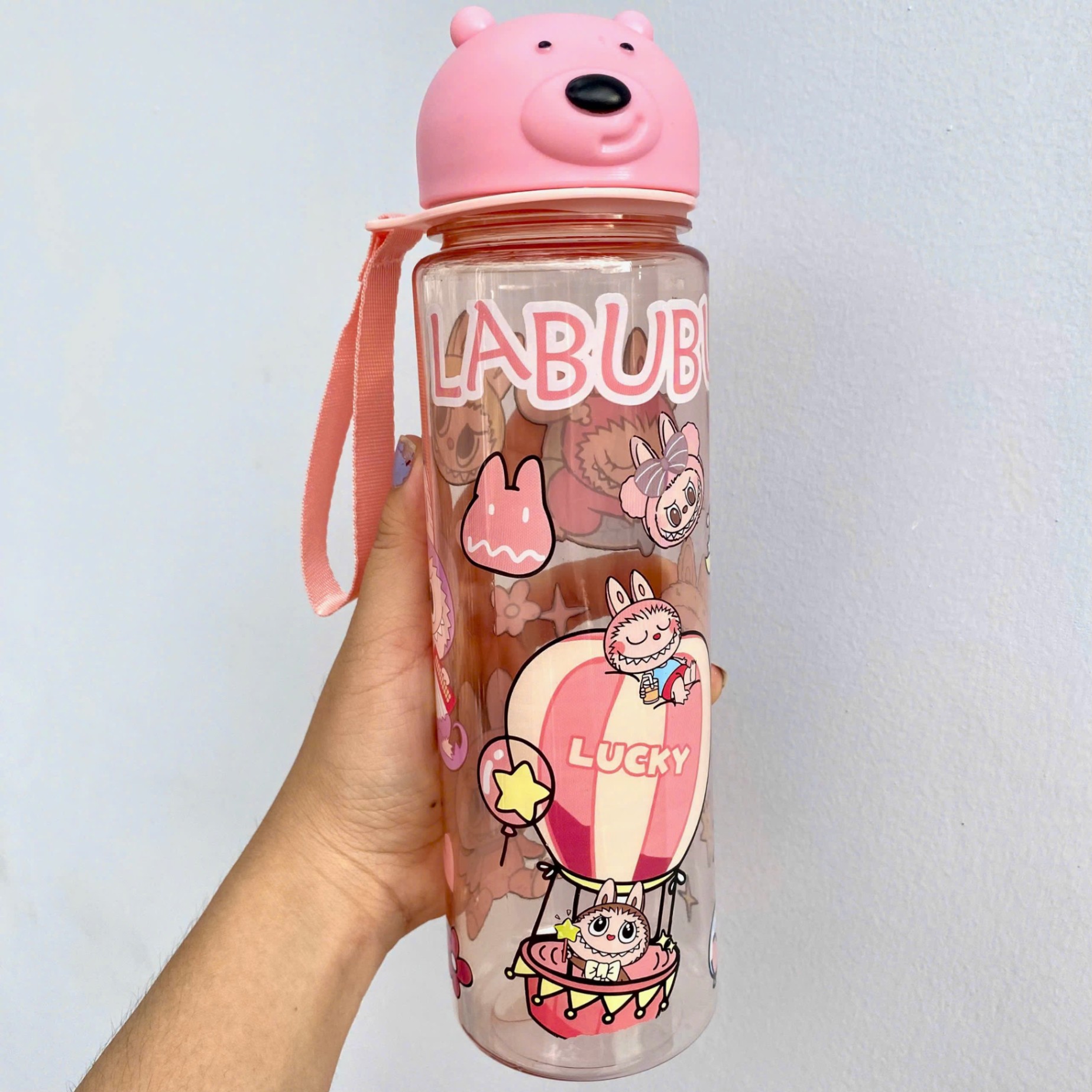 [100] Bình Nước Nhựa Labubu 800ml 039