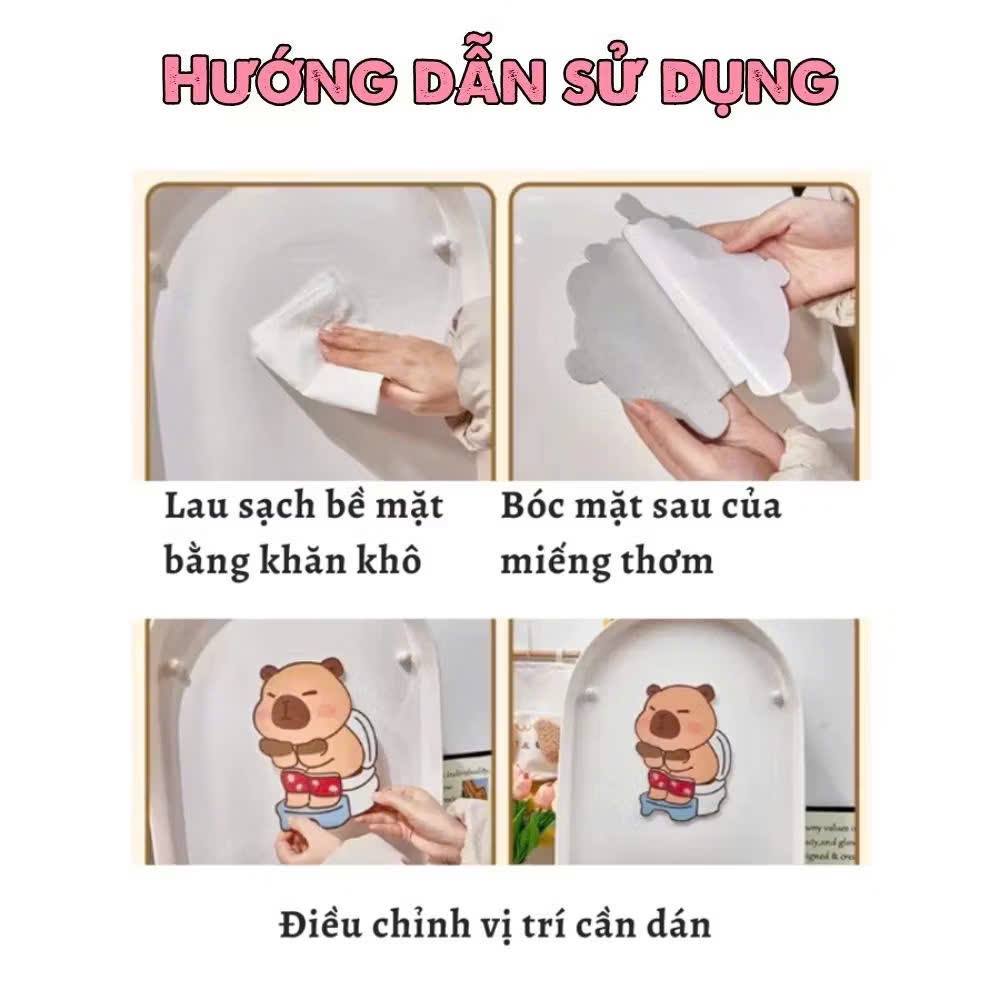 [300] Set 4 Miếng Dán Khử Mùi Bồn Cầu