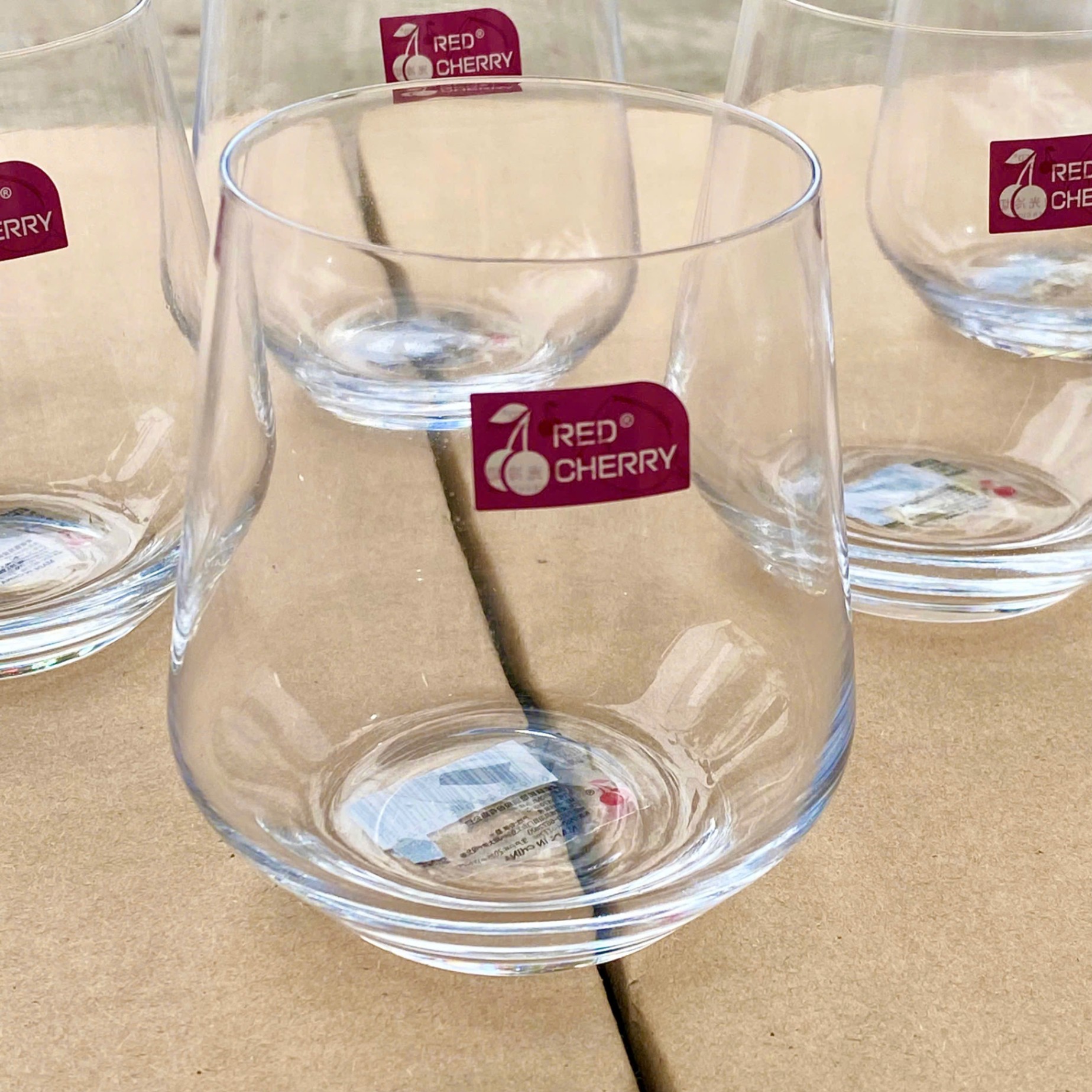 [12] Set 6 ly thuỷ tinh bầu 7018-3