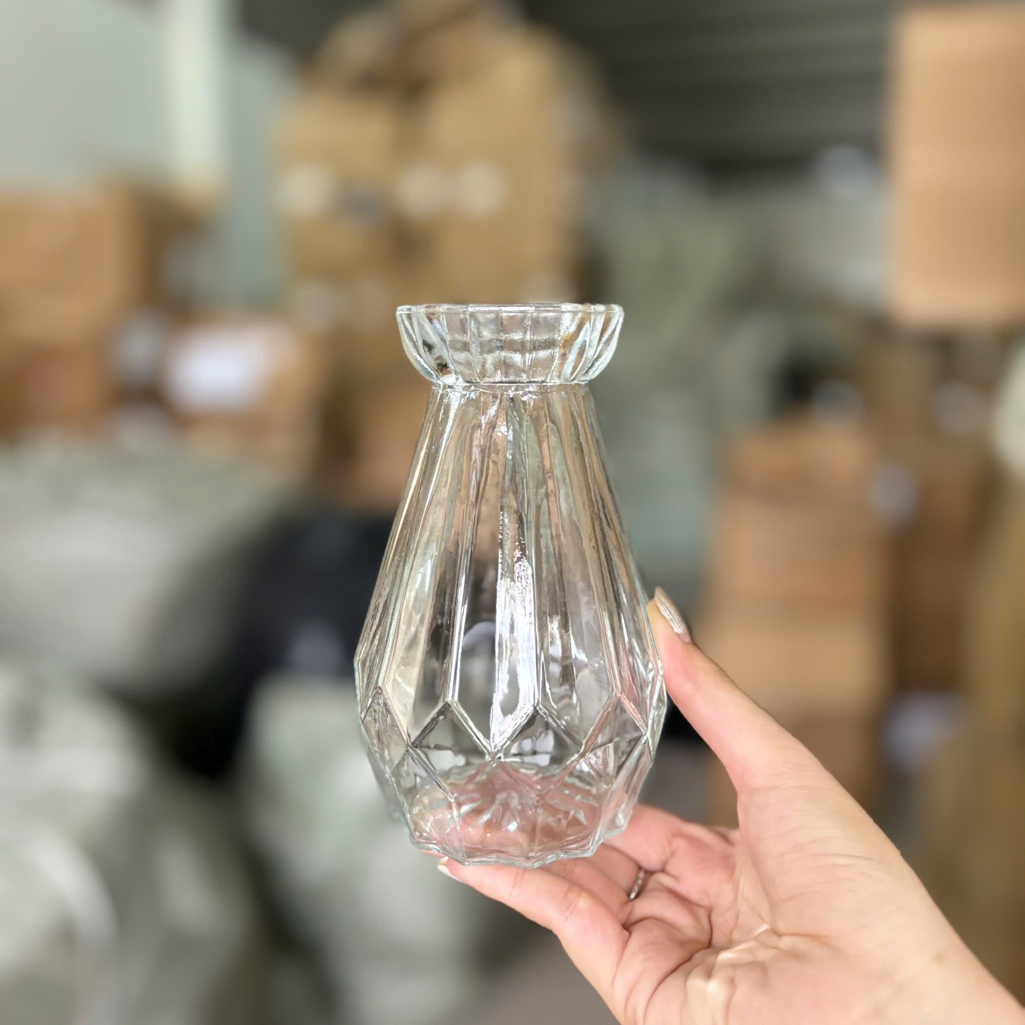 72 Bình Cắm Hoa 15cm KIM CƯƠNG - Trong Suốt