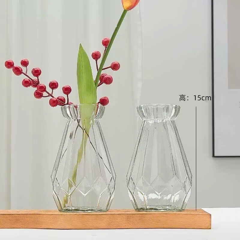 [72] Bình Cắm Hoa 15cm KIM CƯƠNG - Trong Suốt