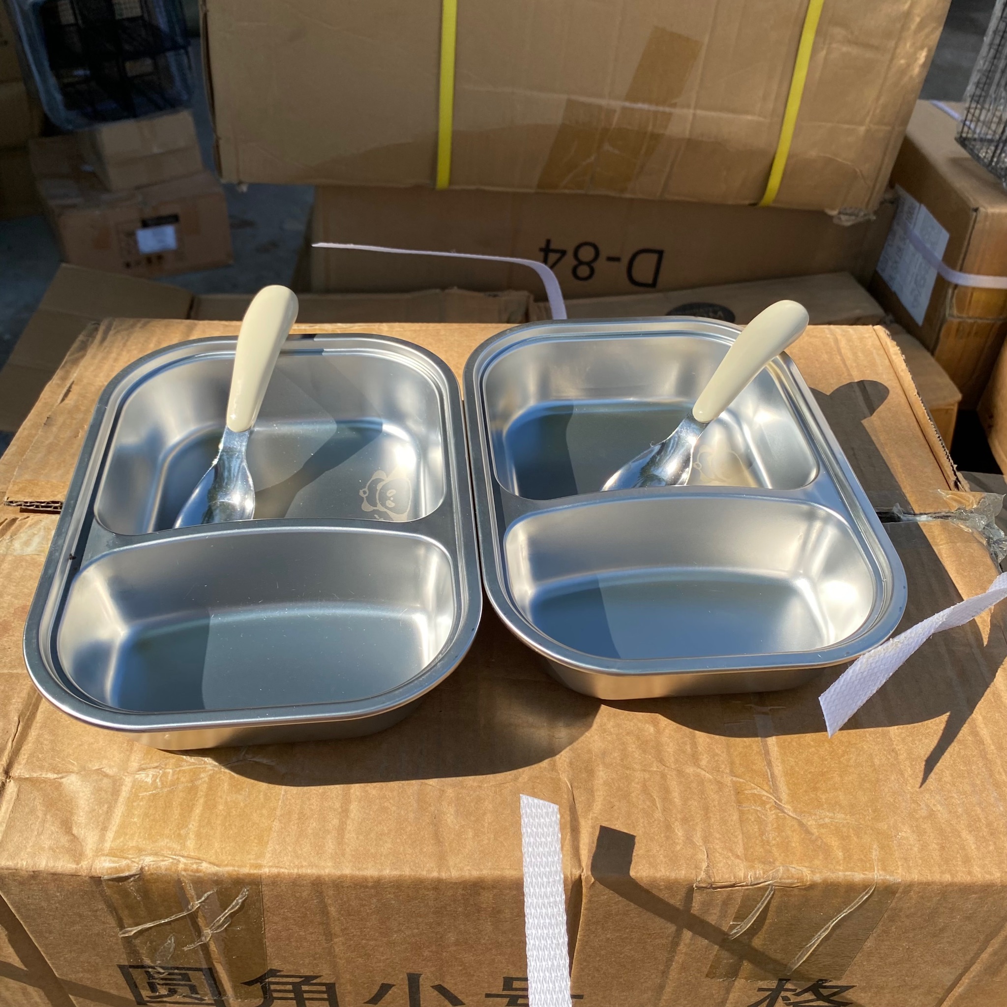 [250] Khay Cơm Inox 2 Ngăn