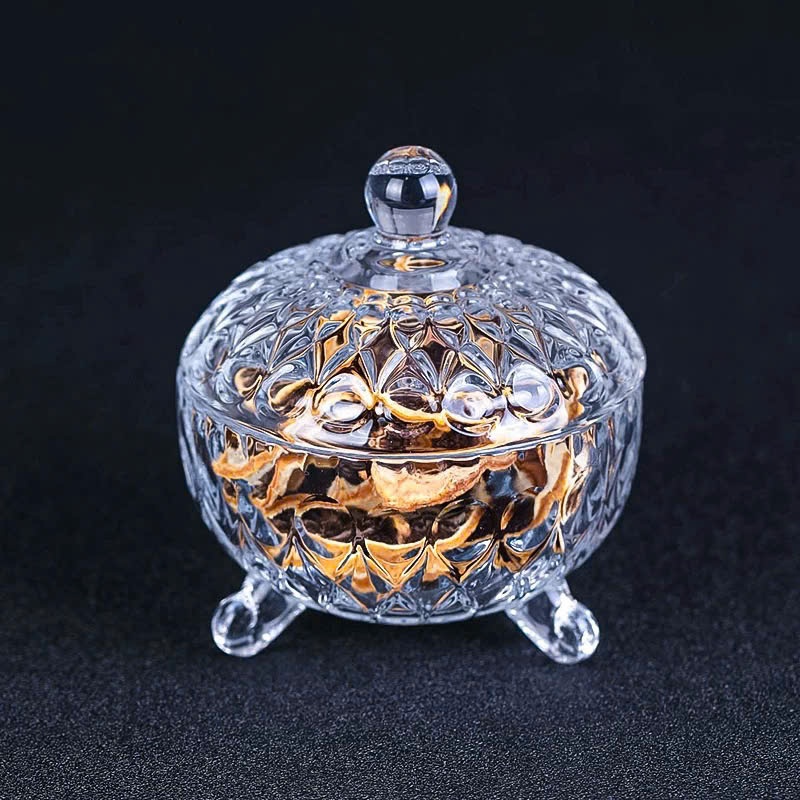 Hũ mứt thuỷ tinh trắng miệng tròn TB017C cao cấp