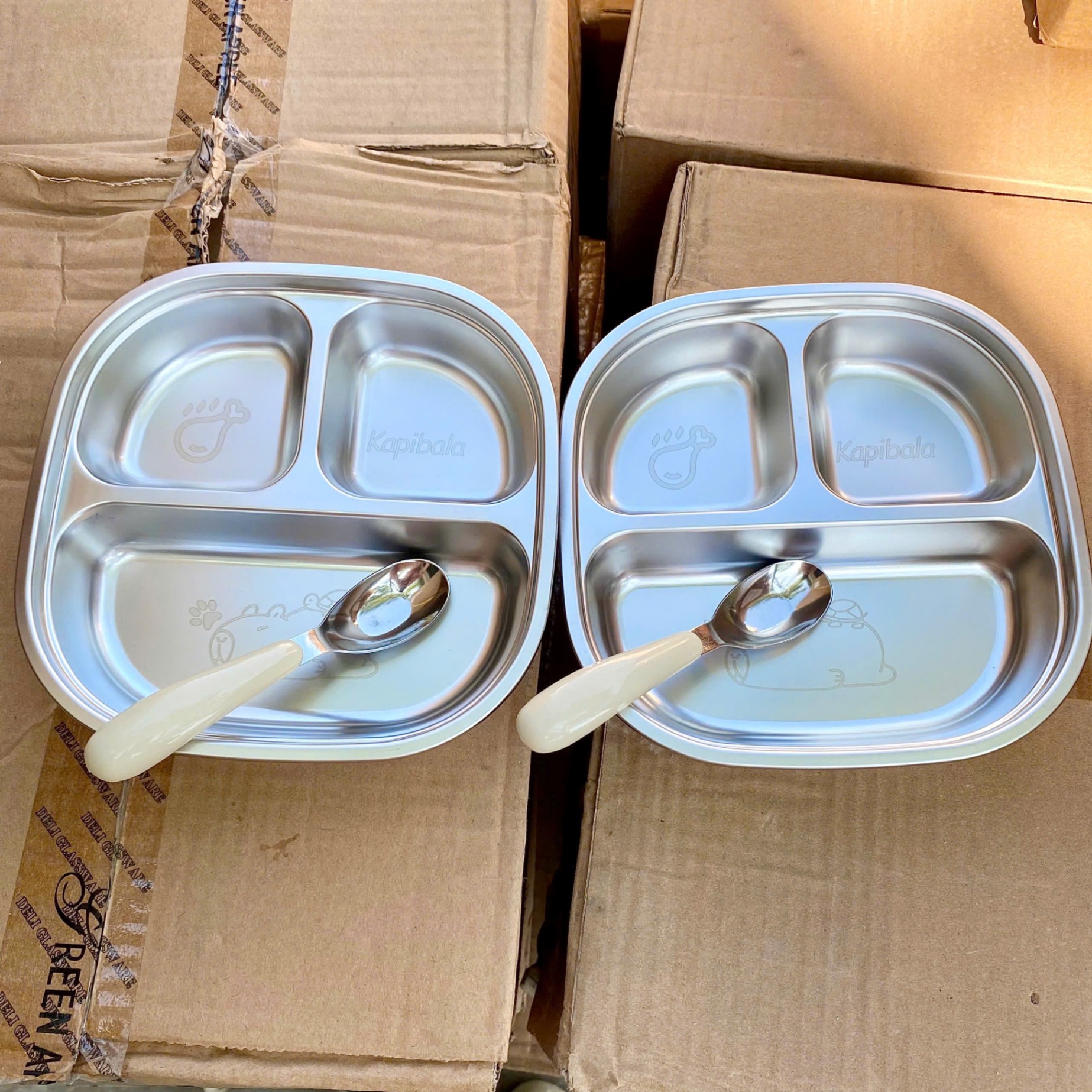 [100] Khay Cơm Inox 3 Ngăn