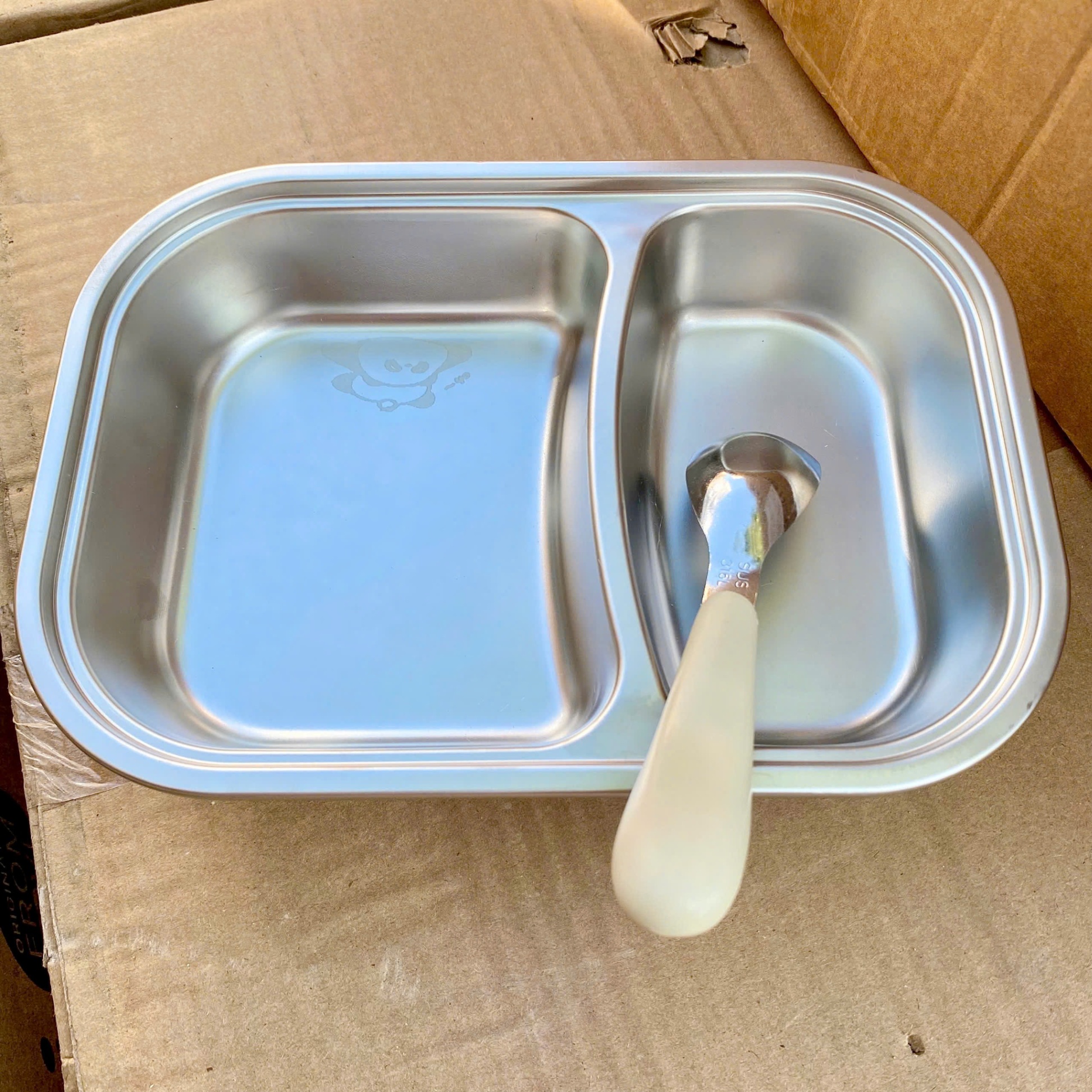 [250] Khay Cơm Inox 2 Ngăn