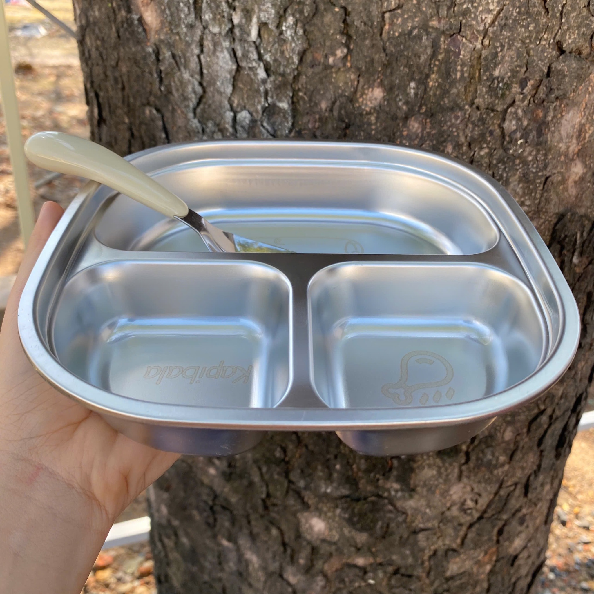 [100] Khay Cơm Inox 3 Ngăn