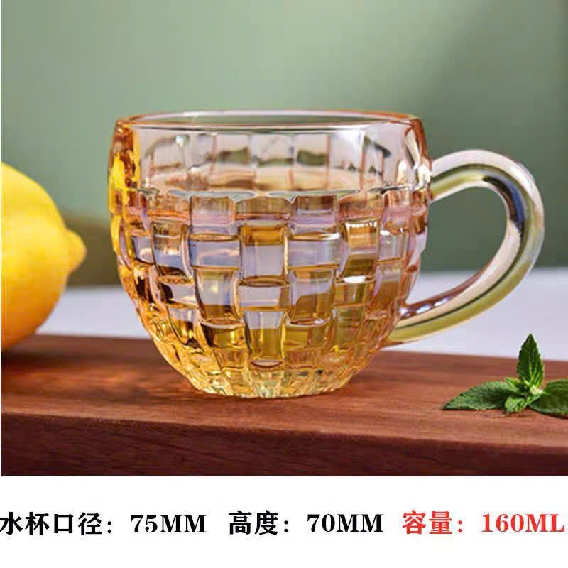 [12] BỘ 6 Ly Thuỷ Tinh Vàng Trà 210ml ZB44/45A