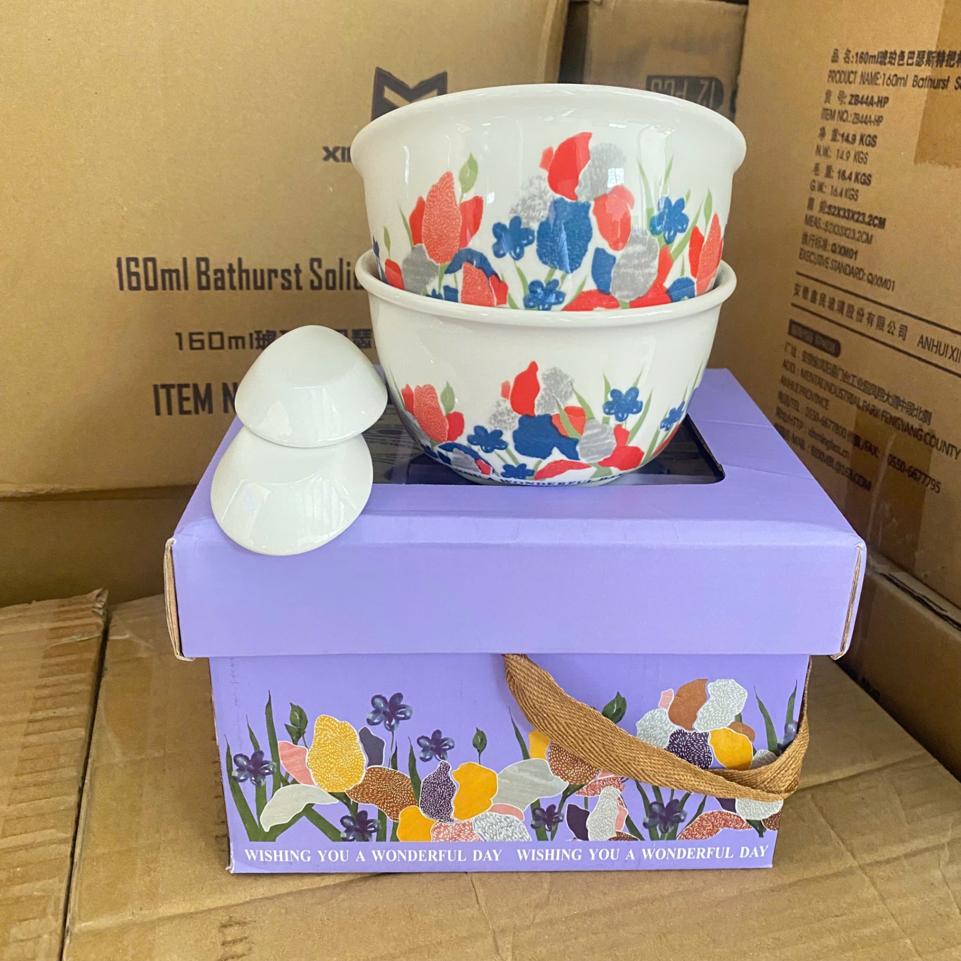 [40] Set 2 chén sứ TULIP (Pro)