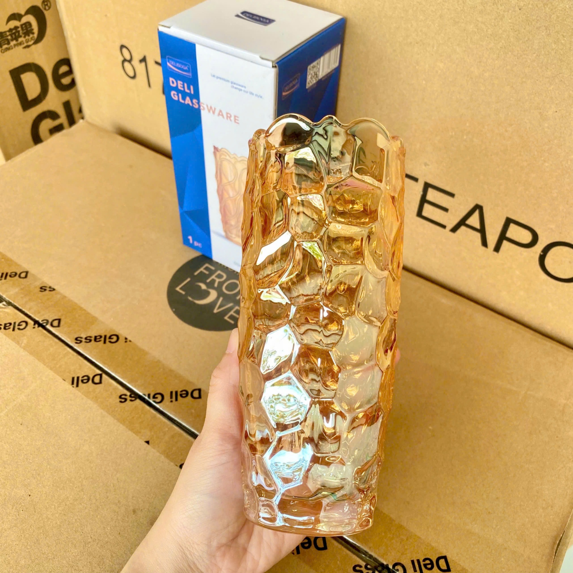 [24] Bình Cắm Hoa DELI HỔ PHÁCH 20cm DSHP122-1HA