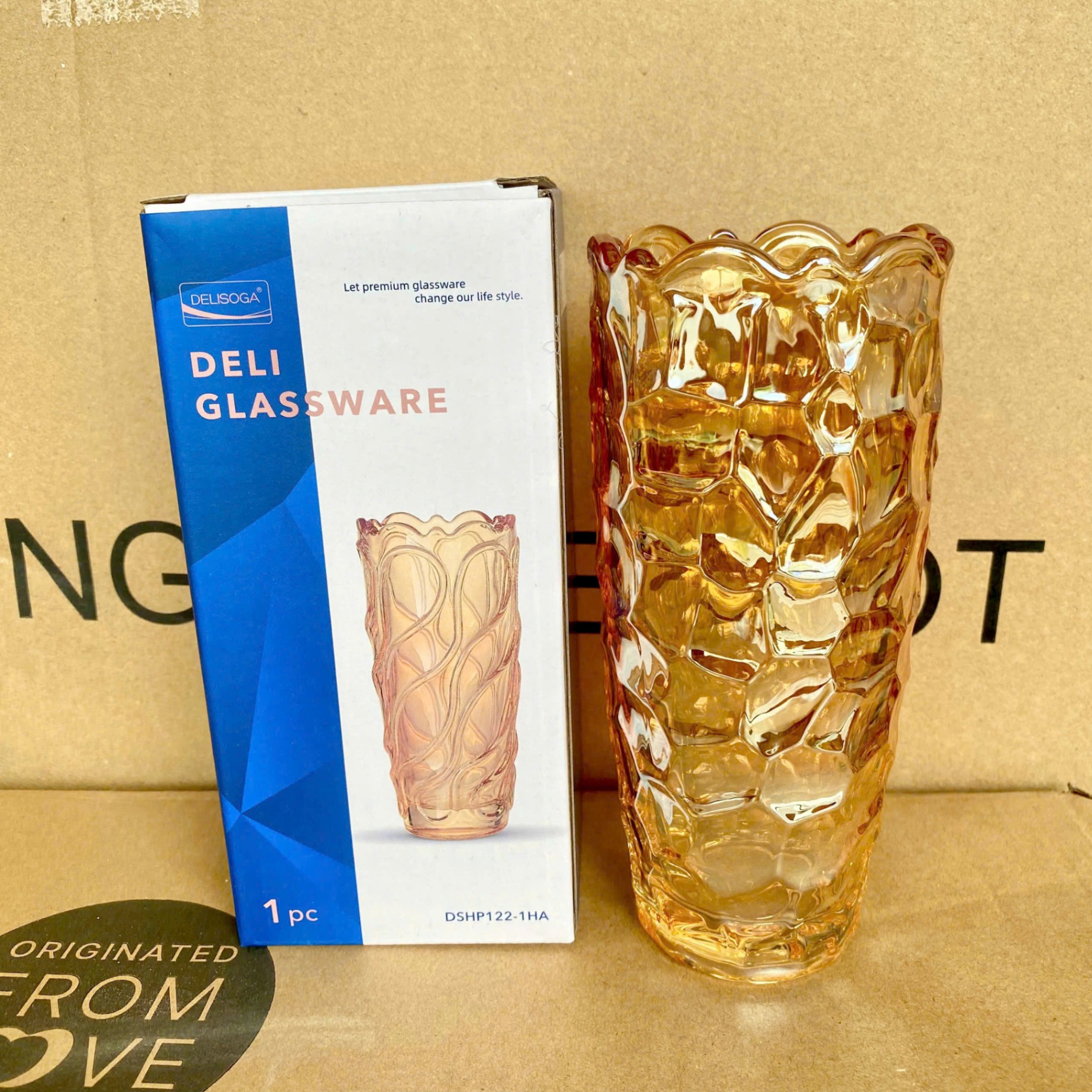 [24] Bình Cắm Hoa DELI HỔ PHÁCH 20cm DSHP122-1HA