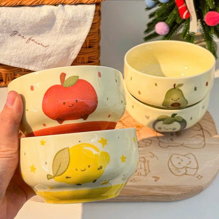 [100] Chén Sứ Trái Cây 3D 4.7inch SY18