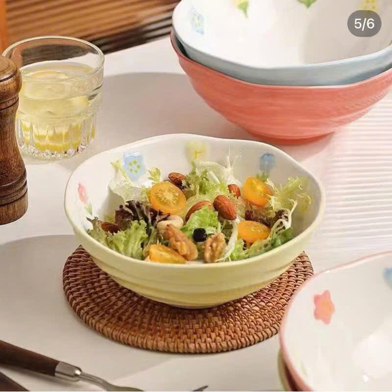 [50] Tô Sứ 8inch Hoa 3D