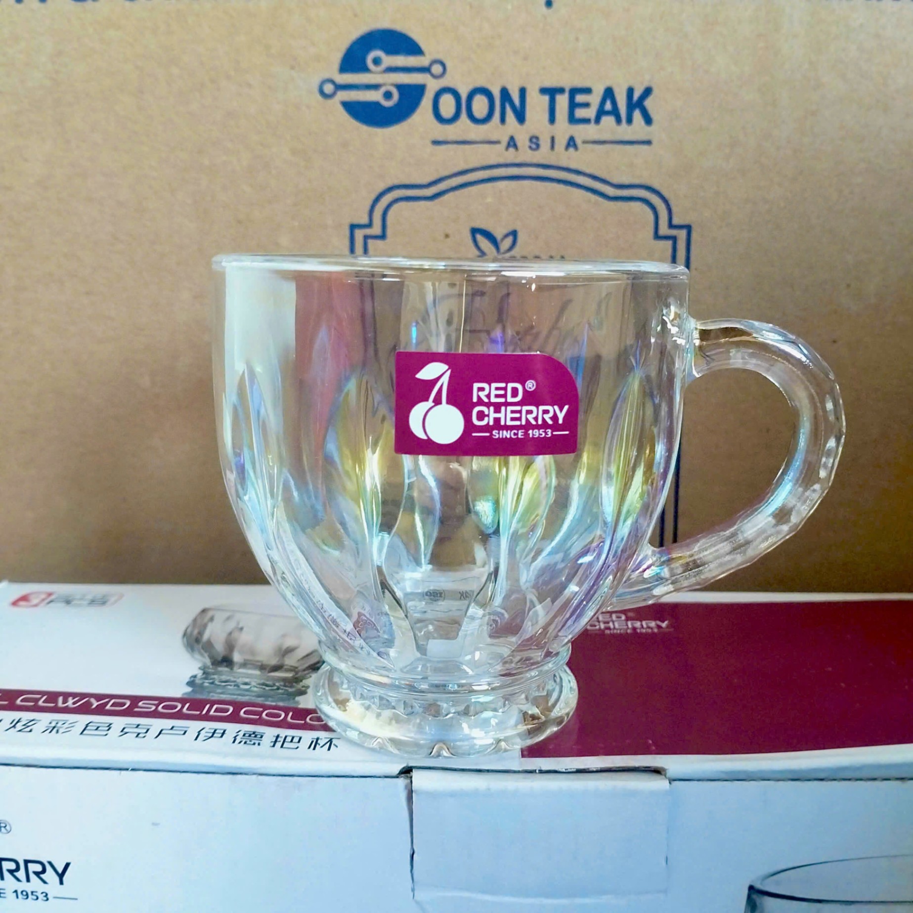 [24] Set 3 Ly Thủy Tinh CẦU VỒNG Có Quai 185ml ZB45A/B/C