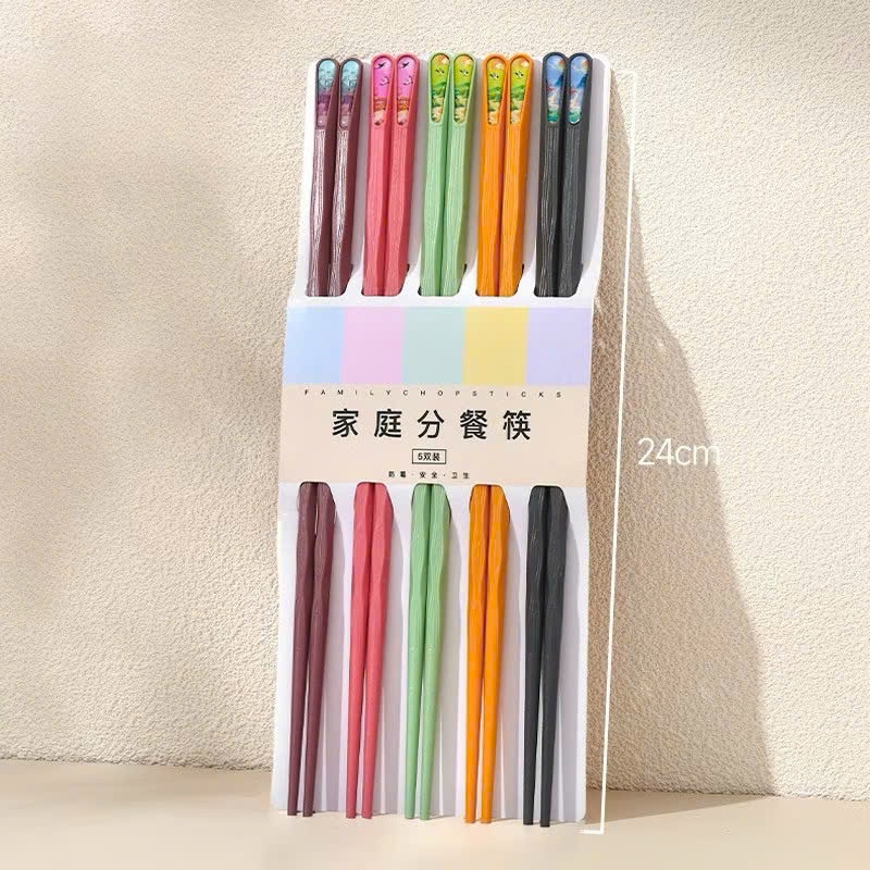 200 Set 5 Đôi Đũa Đa Sắc Sợi Thủy Tinh