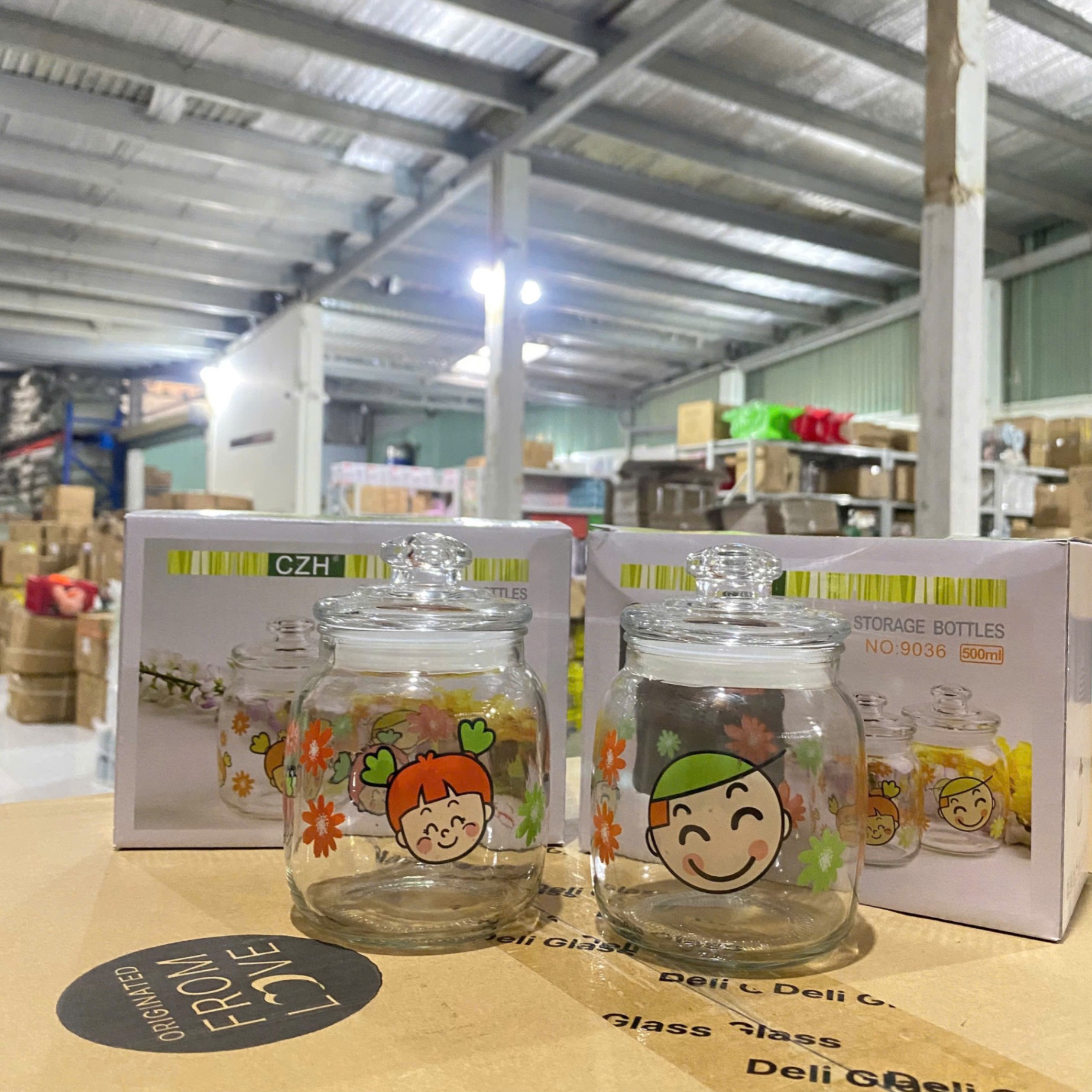 [36] Set 2 Hũ Keo Thủy Tinh 500ml No9036