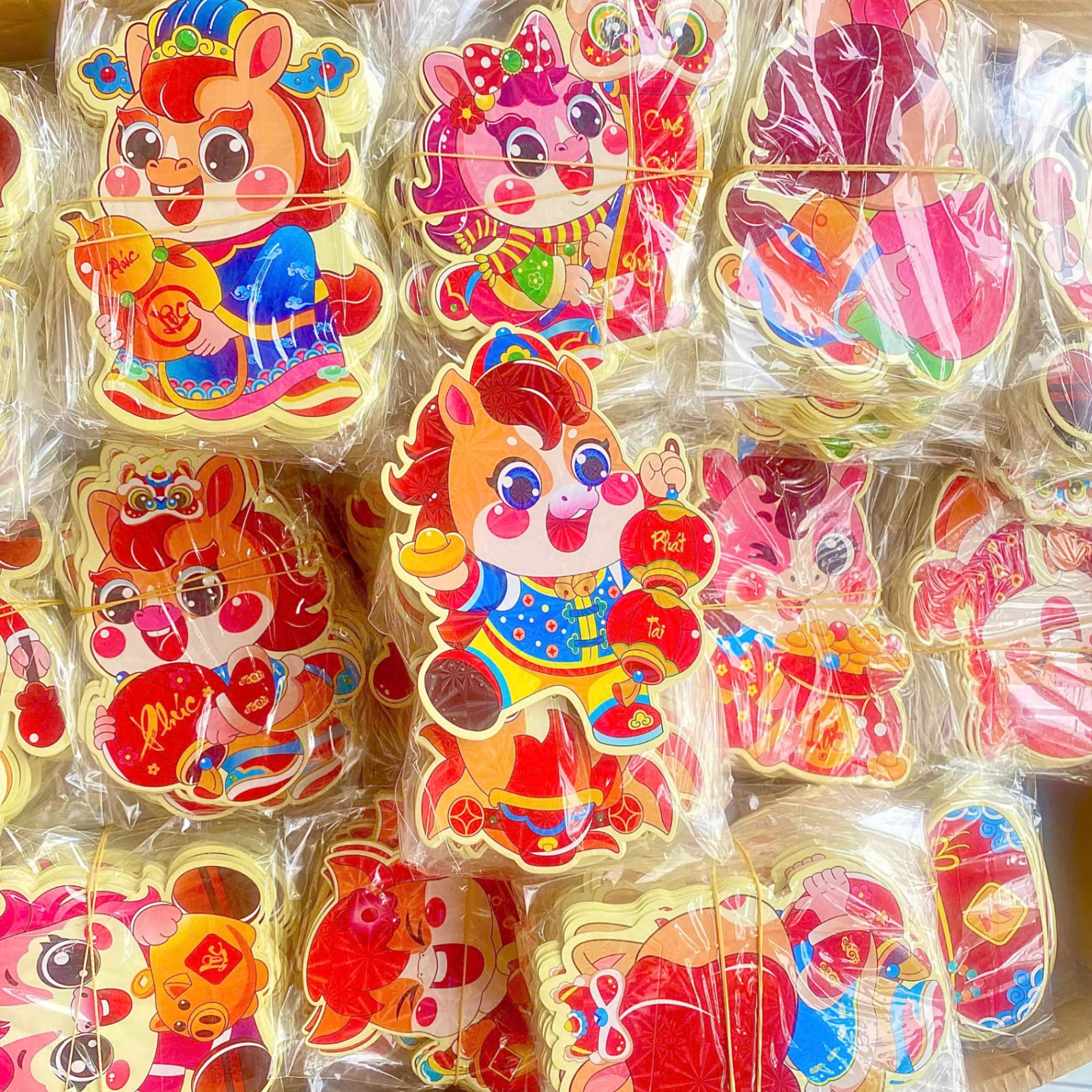 [900] Set 10 Bao Lì Xì NGỰA CHIBI 2026