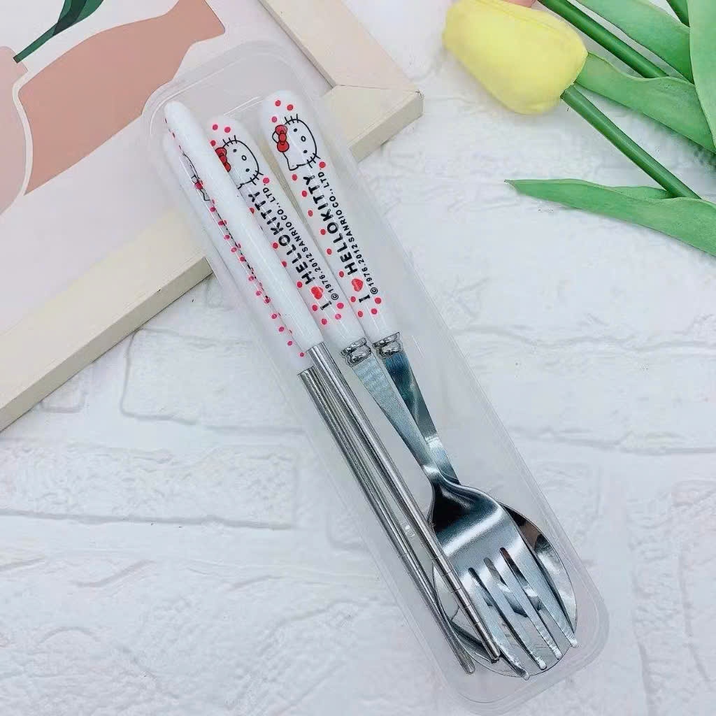 [400] Set Đũa Muỗng Hoạt Hình