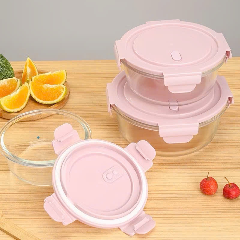 [24] Hộp Cơm Thủy Tinh TRÒN 1 Ngăn 950ml