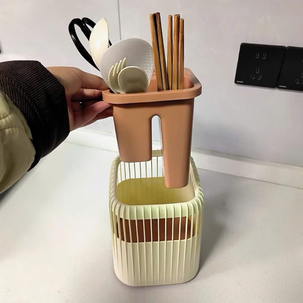 [30] Ống Đựng Đũa Dao Thìa Vân Dọc