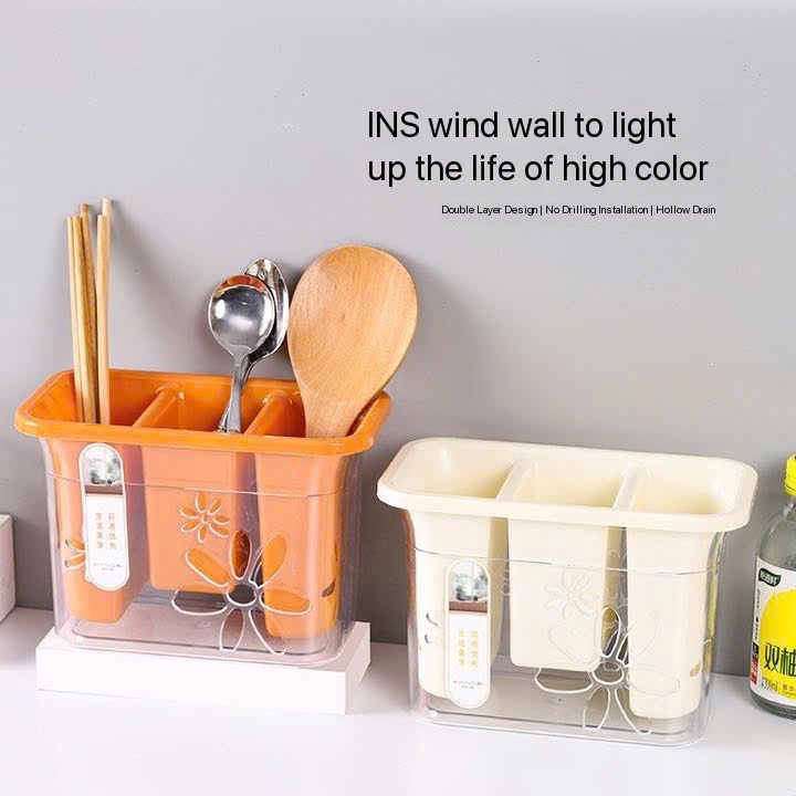 [48] Ống Đựng Muỗng Đũa 3 Ngăn CIYUE