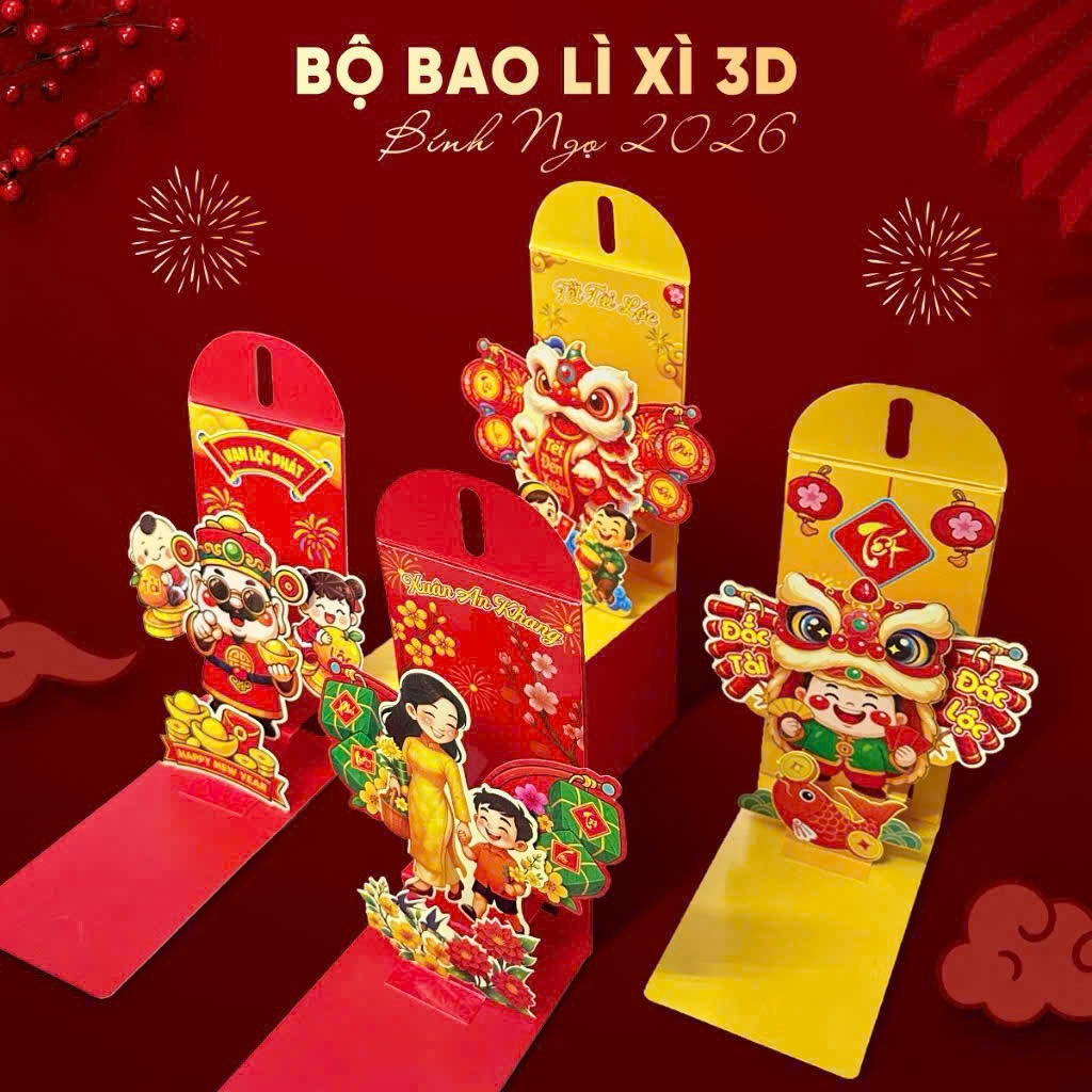 [100] Bao Lì Xì 3D Pop Up