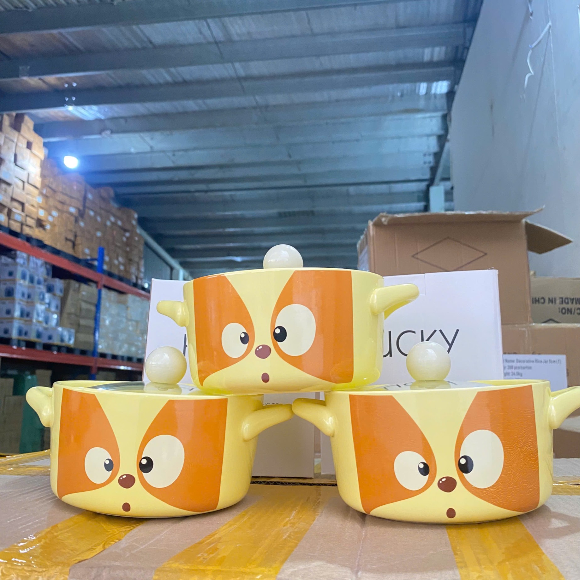 [40] Thố Sứ Ăn Mì Có Nắp Thủy Tinh - CÁO (W030)