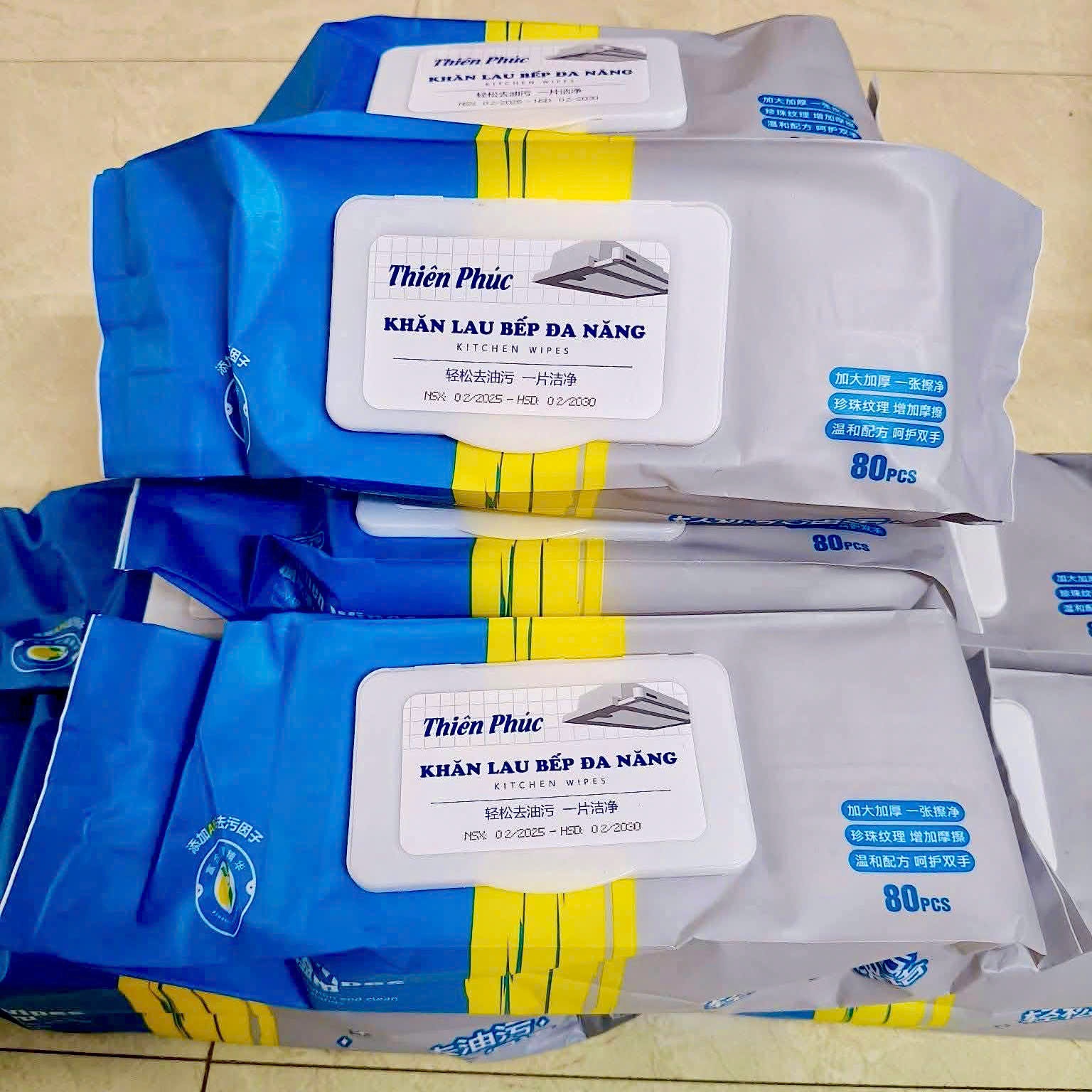 Khăn ướt lau bếp đa năng siêu sạch, diệt khuẩn và khử mùi