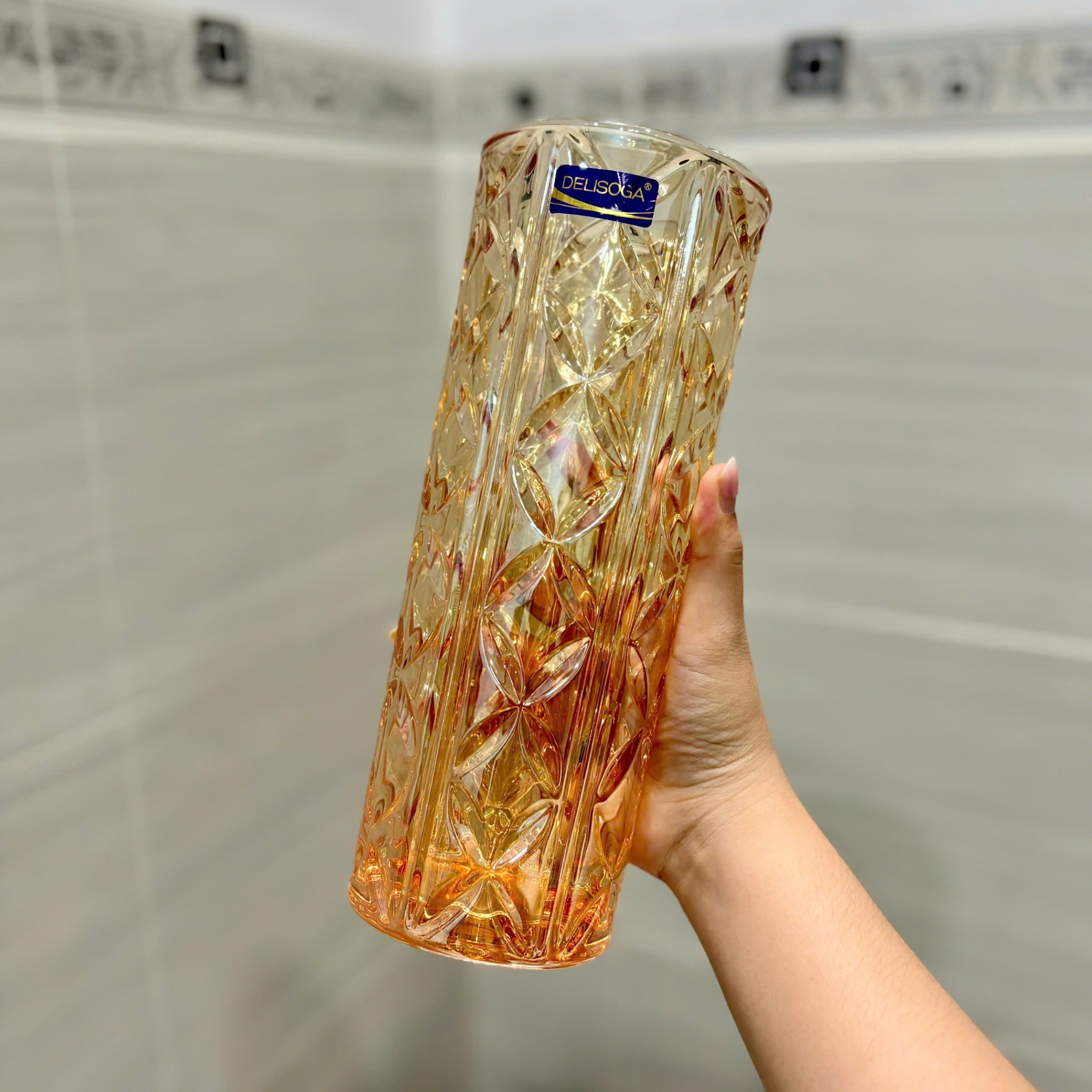 [12] Bình Cắm Hoa Hổ Phách DELI DSHP130-250A/L1H 25cm