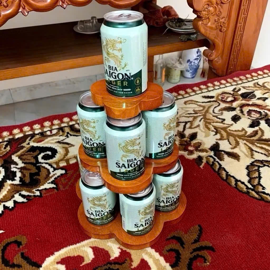 [50] Tháp Trang Trí Bia Hoa GỖ