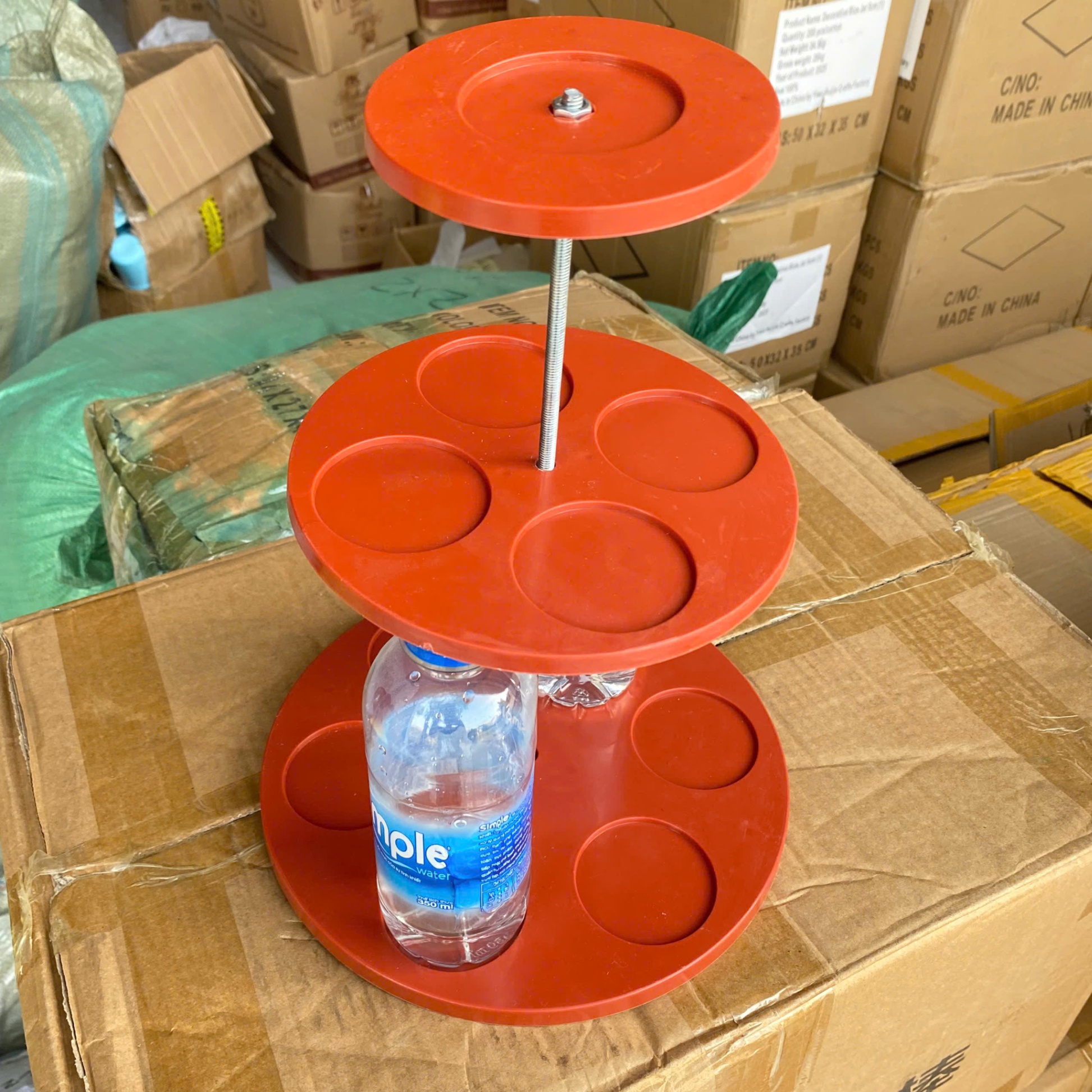 [100] Tháp Trang Trí Bia 3 Tầng NHỰA