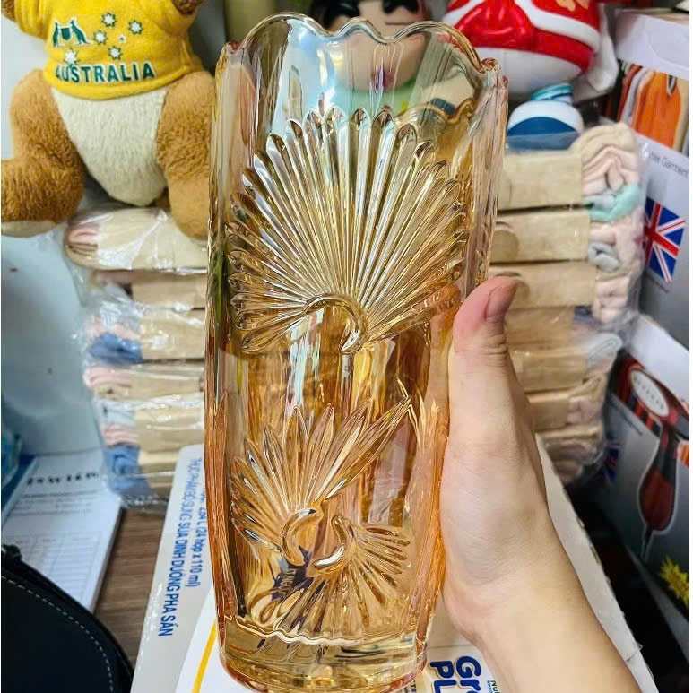 [1[12] Bình Cắm Hoa Hổ Phách 25cm HP122-2HA (3 mẫu)