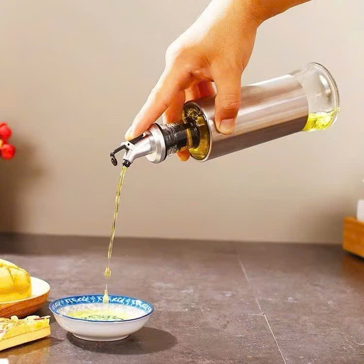 [80] Bình Đựng Dầu Ăn Có Dấu Chia Vạch Tiện Lợi 200ml